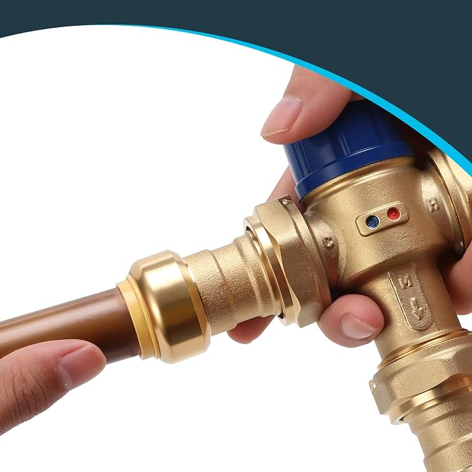 Thermostatic Mixing Valve 3/4 Inch Push-fit Mixing Valve, Temperature Control - Image 6