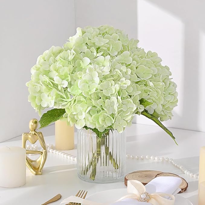4Pcs 21in Latex Real Touch Hydrangea Artificial Flowers | Lifelike Large - Image 8
