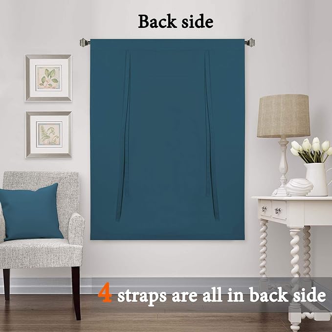 H.VERSAILTEX Balloon Shade Blackout Curtain Adjustable Thermal Insulated Tie Up - Image 7