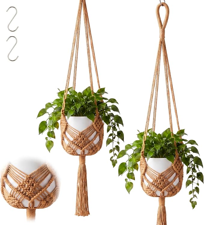 Shappy 2 Pack Boho Macrame Plant Hanger by Shappy