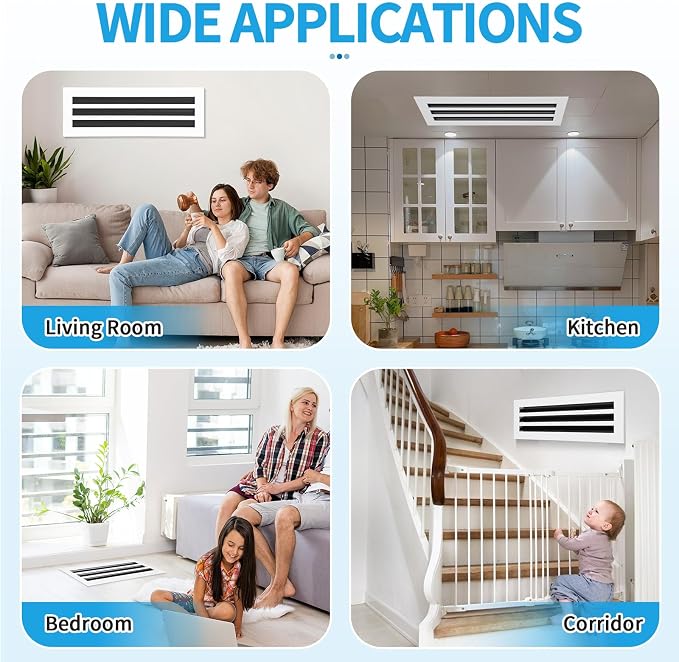 22x6 Modern AC Vent Cover, Decorative Air Vent Register Grille - Image 6