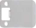 Round Corner Extended Lip Strike Plate, 2-1/4" x 2-1/2", Satin Chrome by StoneHarborHardware