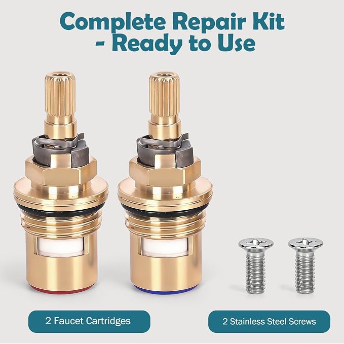 2 Pack Faucet Cartridge Replacement Compatible - Image 7