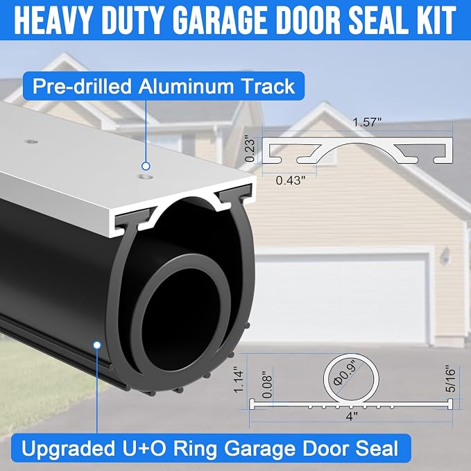 alophoty 18 FT Garage Door Seal Bottom Kit - Image 5