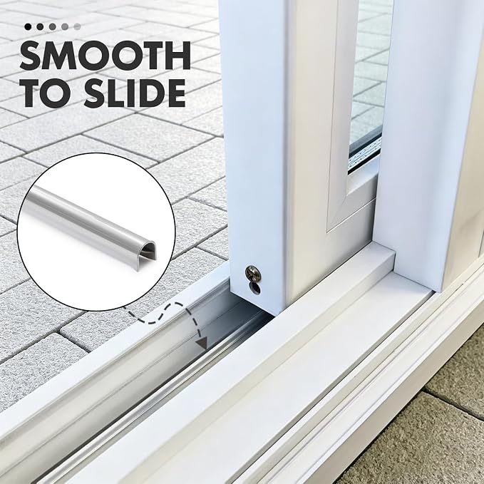 4 Pack Sliding Door Repair Track Cover– Repair Worn or Damaged Sliding Glass - Image 3