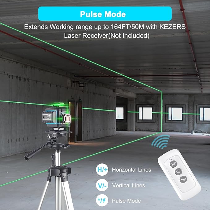 KEZERS Laser Level 360 Self Leveling, 4 x 360 Laser Level - Image 6