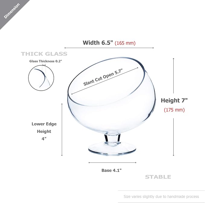 WGV Slant Cut Bowl Glass Vase Bulk - Image 2