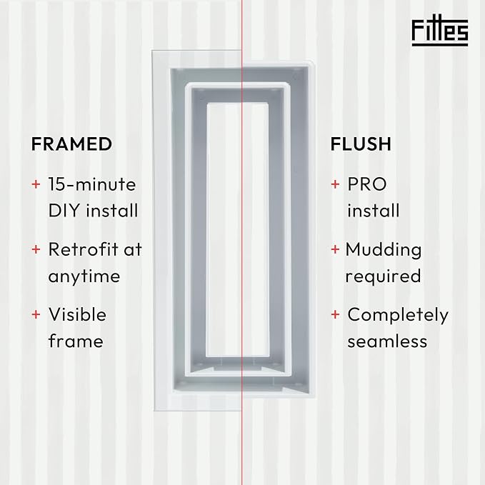 Fittes Flush Wall Vent, Minimalist ABS Plastic HVAC Air Return Register Cover - Image 12