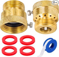 2-Pack Brass Vacuum Breaker Set 3/4" Anti-Siphon Hose Bib Valve by Breezliy