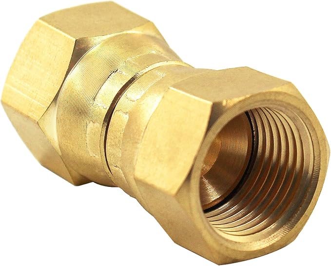 MENSI Brass 3/8" Female Flare by 3/8" Female Flare Swivel Brass Adapter Tube - Image 7