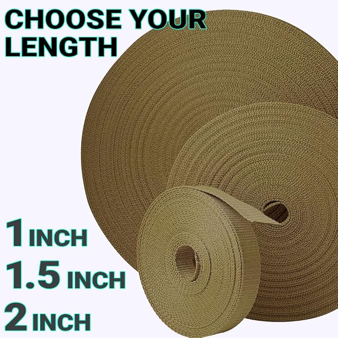 Webbing Strap, 3/4" to 2", 10-50 Yds, EDC gear, backpack repair and pet dog - Image 7
