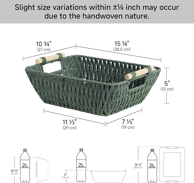 StorageWorks Wicker Storage Basket, Baskets - Image 3