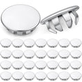 Hicarer 30 Pack Fit 1/2" Hole Metal Hole Plugs, Nickel-Plated Steel Snap-in by Hicarer