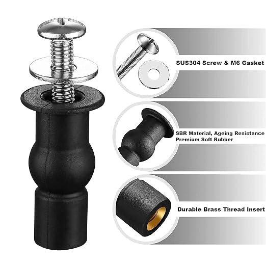 Stainless Universal Toilet Seat Bolts and Nuts Set - Image 4