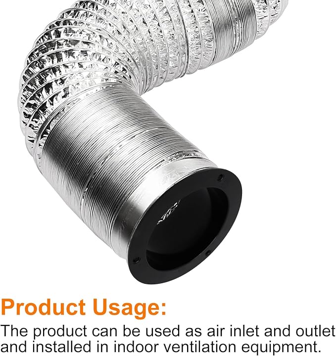 2pcs Duct Connector Flange, Plastic Duct Dust Fittings Dryer Vent Connector - Image 5