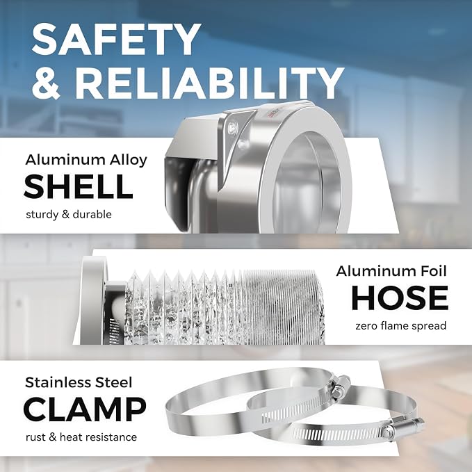 Magnetic Dryer Vent Coupling DV90 Airtight Seal Dryer Vent Connector Kit Easy - Image 5