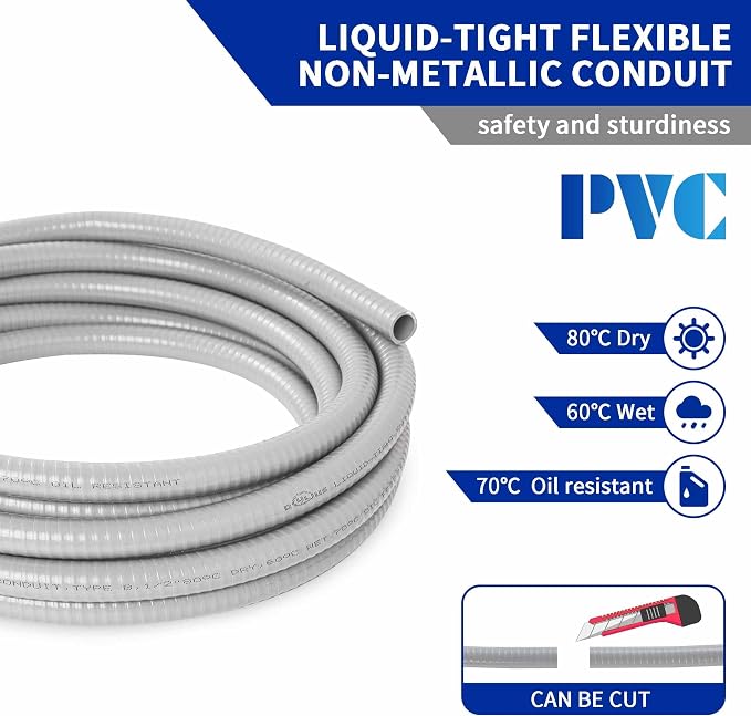 Yariwiz Flexible Electrical Conduit Liquid Tight PVC Conduit Kit - Image 3