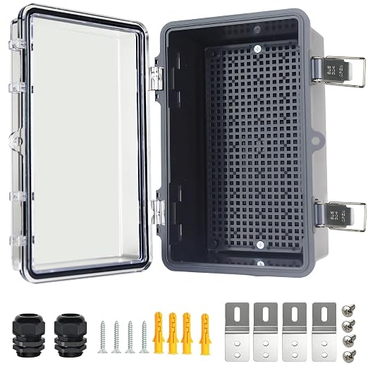 Electrical Junction Box, IP67 Waterproof Outdoor Box ABS Plastic Enclosure by Qukipet