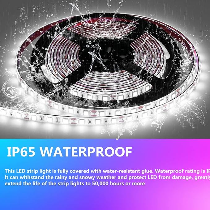 LED Boat Strip Lights, 32.8FT White Marine Pontoon Led Lights, Waterproof | - Image 6