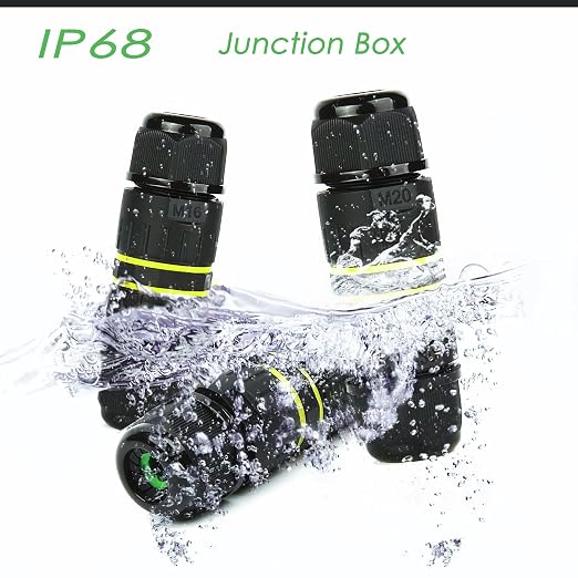 IP68 Waterproof Junction Box 2 Way 2 Pin Outdoor Cable Connector | 2 Pcs M16 - Image 7