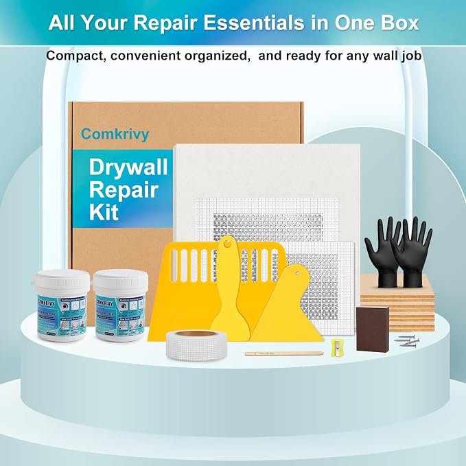 37 Pcs Drywall Repair Kit with 12"x12" Dry Wall Panel, Dry wall Patch Kit - Image 7