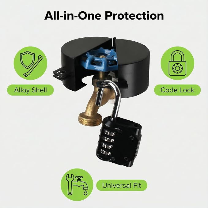 Gate Valve Locking Device Metal Black, no Installation Required, Can Prevent - Image 7