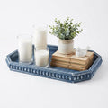 Hrastany Blue Wood Deocrative Tray, Coffee Table Tray by Hrastany