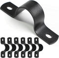 Black U-Clamps 1 INCH Metal Pipe Clamps 2-Hole U-Brackets Suitable by AGUTEA