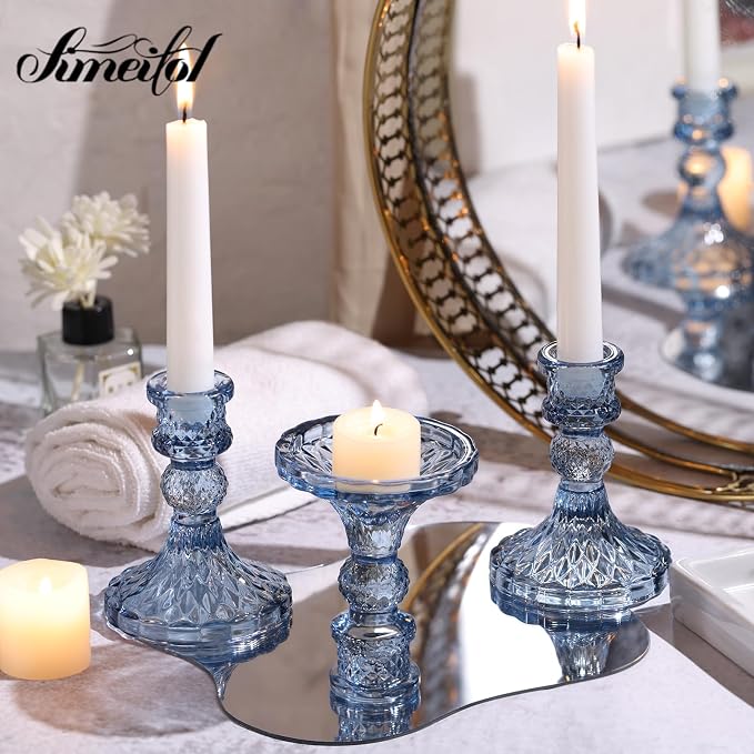 Glass Candle Holder Set of 12, Candle Stick Holder - Image 7