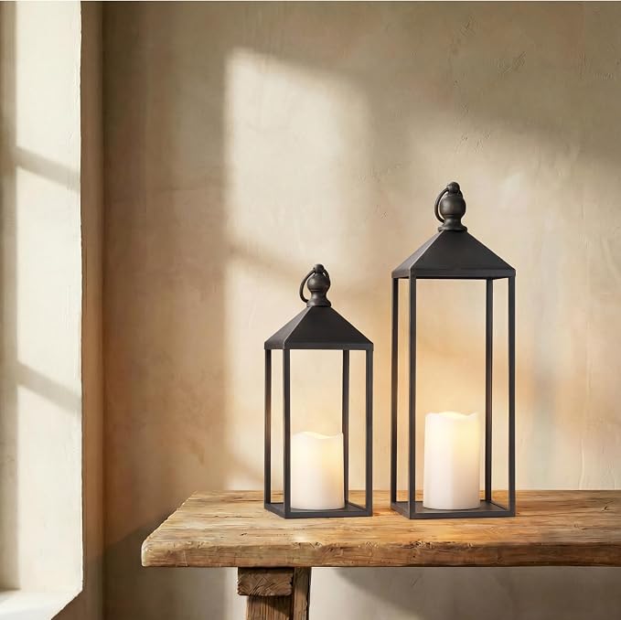 Perfnique Decorative Lanterns for Indoor & Outdoor, Farmhouse Modern Decor for - Image 5