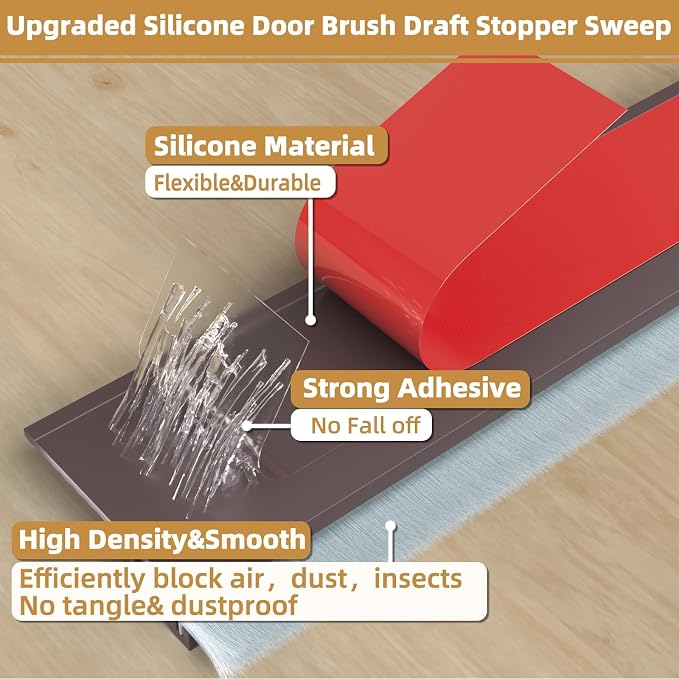 2Pack Door Draft Stopper for Bottom of Door - Image 2