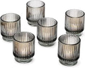 Kate Aspen Ribbed Glass Candle Holder Set by KateAspen