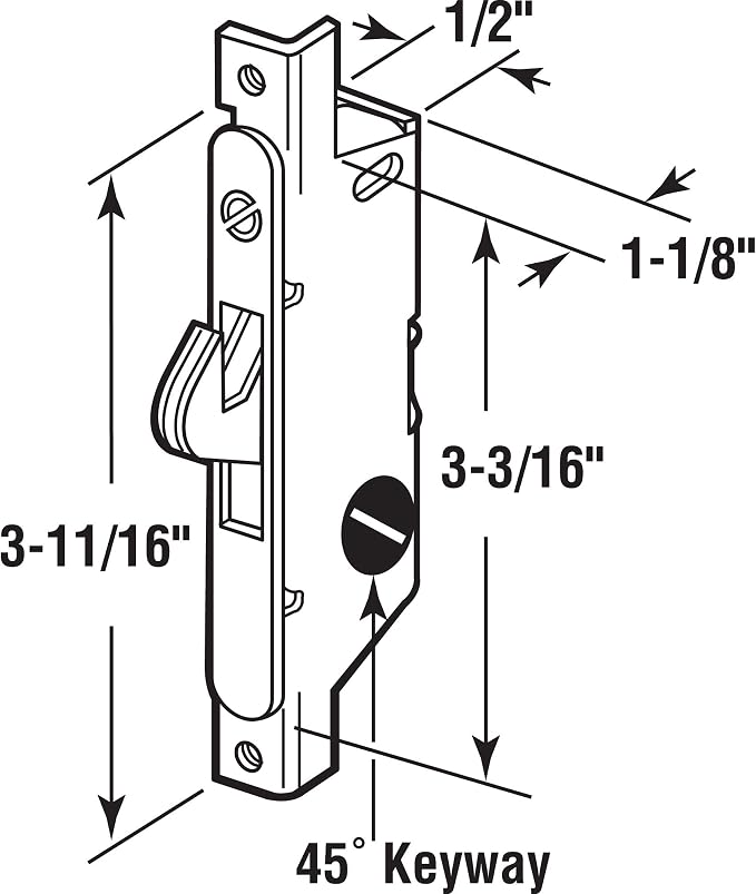 Prime-Line E 2199 Stainless Steel Mortise Lock - Image 2