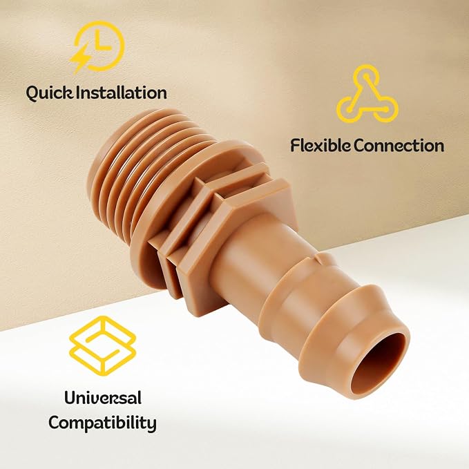 PVC to Drip Irrigation Adapter, 1/2" PVC Male Pipe Thread x 1/2" Drip - Image 7