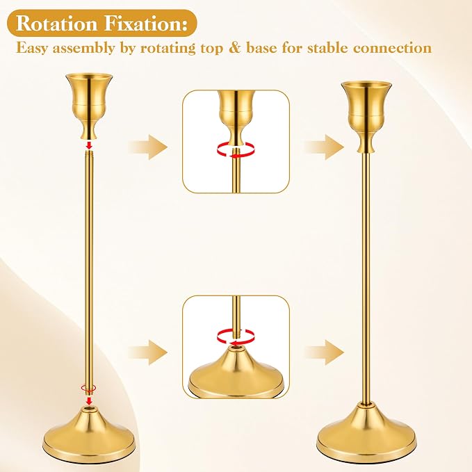 Candlestick Holders-3PCS, Taper Candle Holder - Image 3