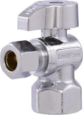 Eastman 1/2 Inch FIP x 3/8 Inch OD Compression Quarter Turn Angle Stop Valve by Eastman