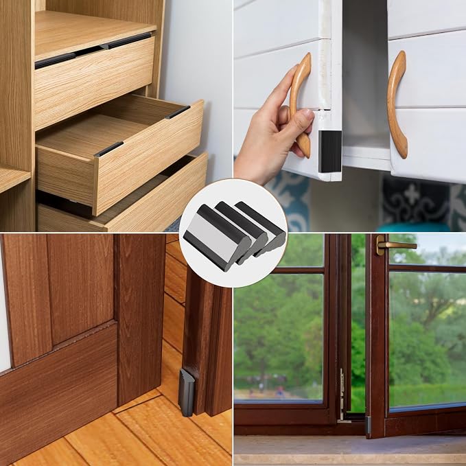 Wedge-Shape Window Weather Stripping Door Frame Seal 3Pcs×196” Black | Upgrade - Image 7