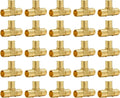 25-Pack 1 Inch PEX Tee Fittings | Brass by SUNGATOR
