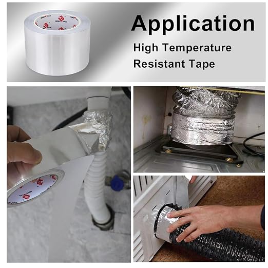 BOMEI PACK Aluminum Foil Tape, Heavy Duty Metal Foil Tape, High Temperature - Image 6