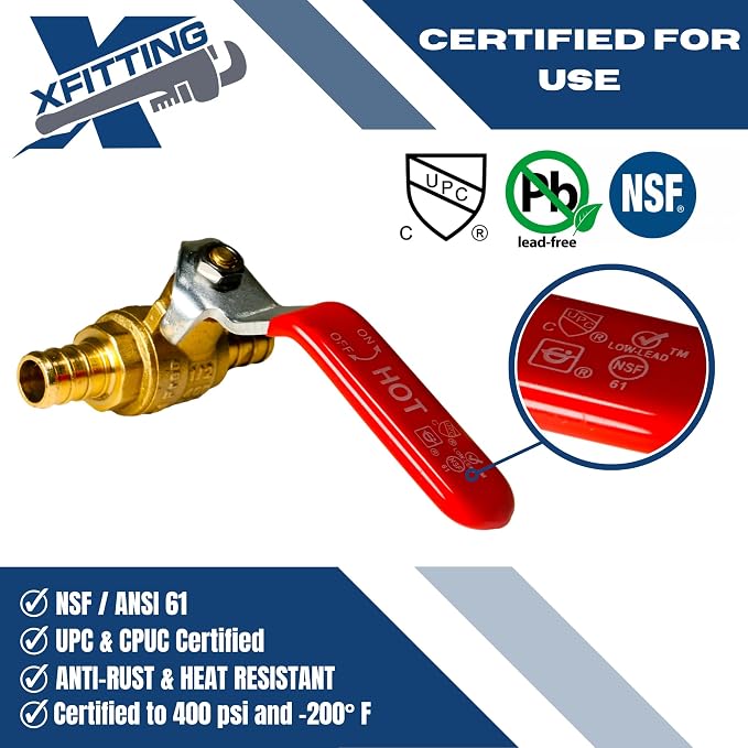 XFITTING 1/2 inch Pex Ball Valve - Image 5