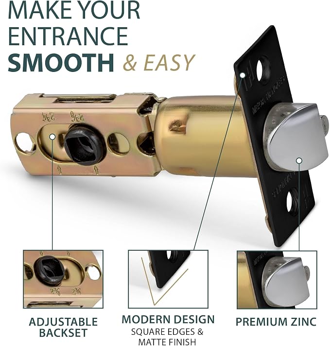 Entry Square Latch Matte Black - Image 2