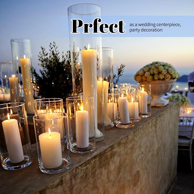 12Pack Glass Cylinder Vases for Centerpieces - Image 5