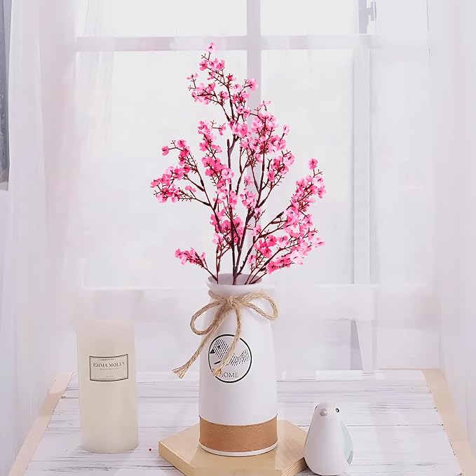 5 Pcs Fake Flowers, Real Touch Babys Breath Artificial Flowers, Full Baby - Image 2