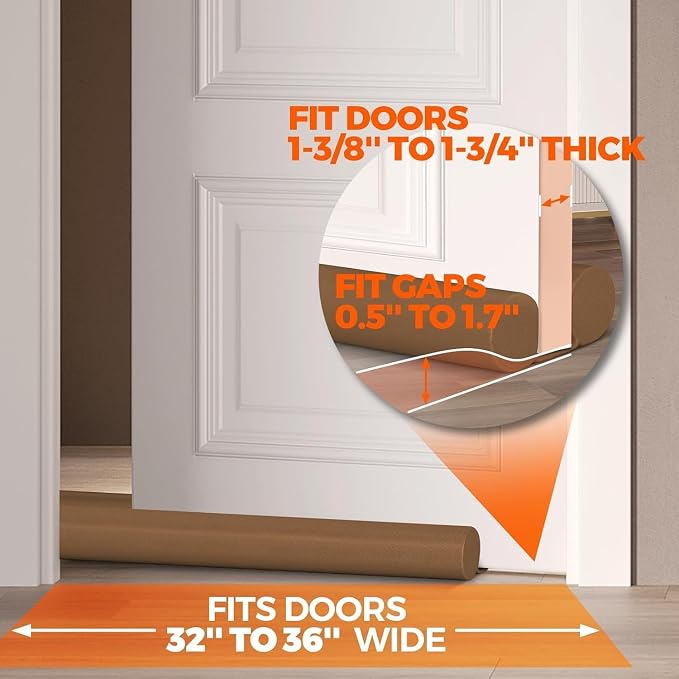 Holikme Under Door Draft Stopper 2pack 36 inch, Save Energy - Image 4