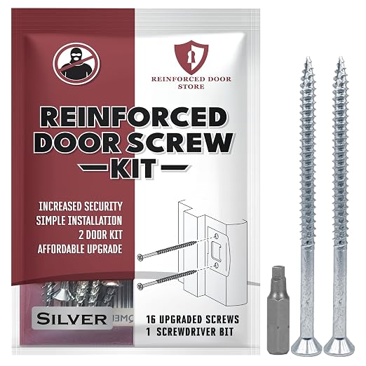 Reinforced Door Screw Kit for Strike Plates, Deadbolt Plates, and Hinges. by ReinforcedDoorStore