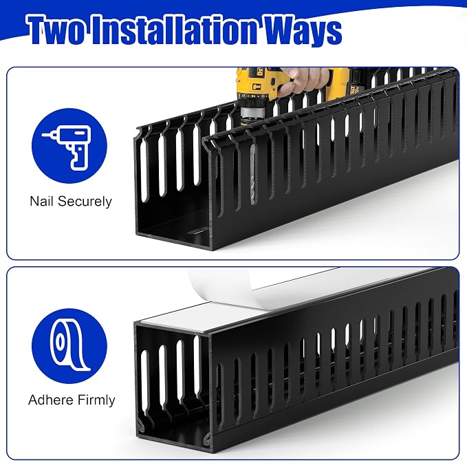2" H x 2" W Cable Raceway, 132in Under Desk Wire Management Channel, 16.5in Each - Image 5