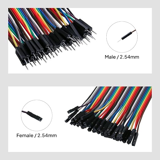 ELEGOO 120pcs Multicolored Dupont Wire M-F, F-F - Image 7