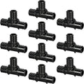 10pcs 3/4" Poly PPSU Barb Crimp PEX Tee Fitting, No Lead | by Unknown