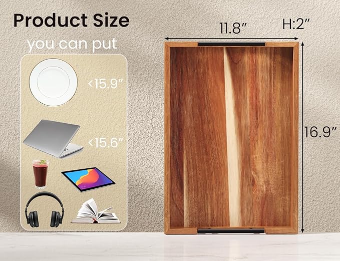 Fibogollo Acacia Wood Serving Tray - Image 6