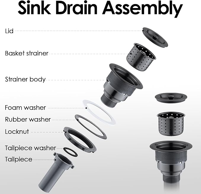 3-1/2-inch Kitchen Sink Drain - Image 6